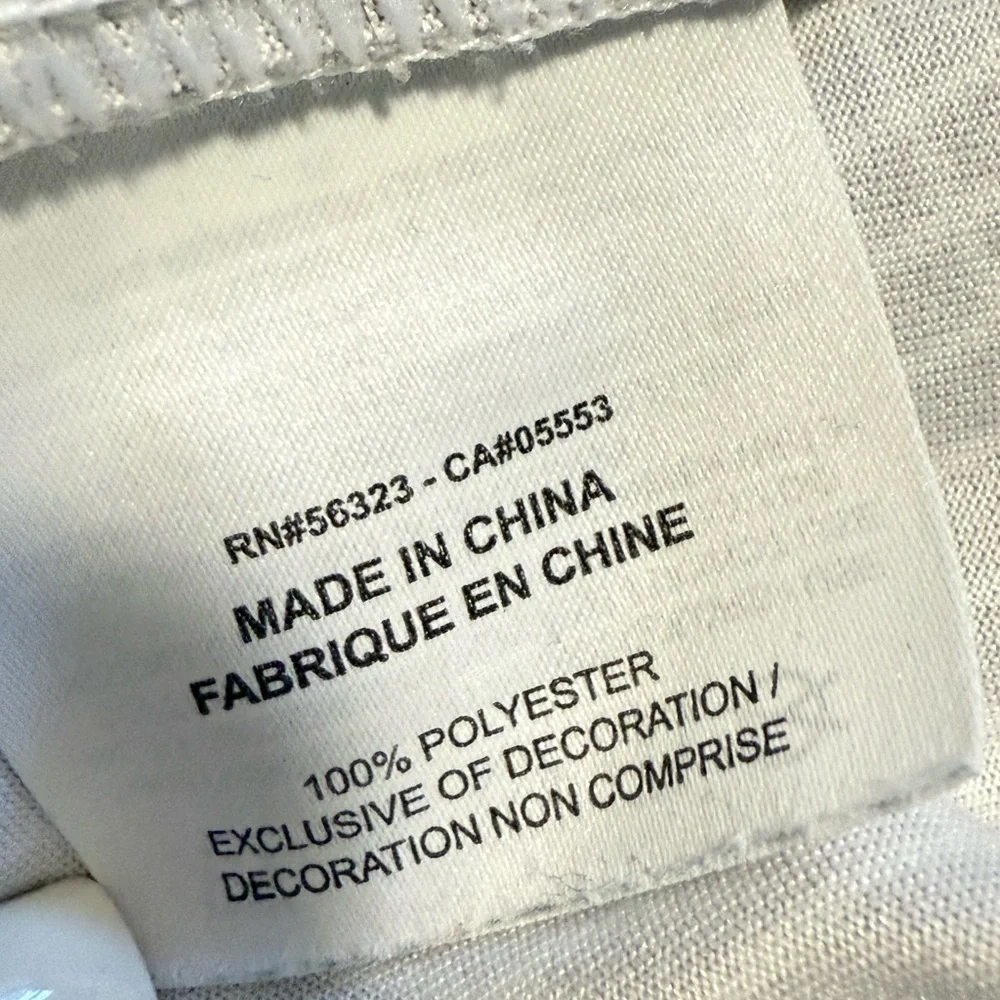 Nike White and Gray Grid T-Shirt